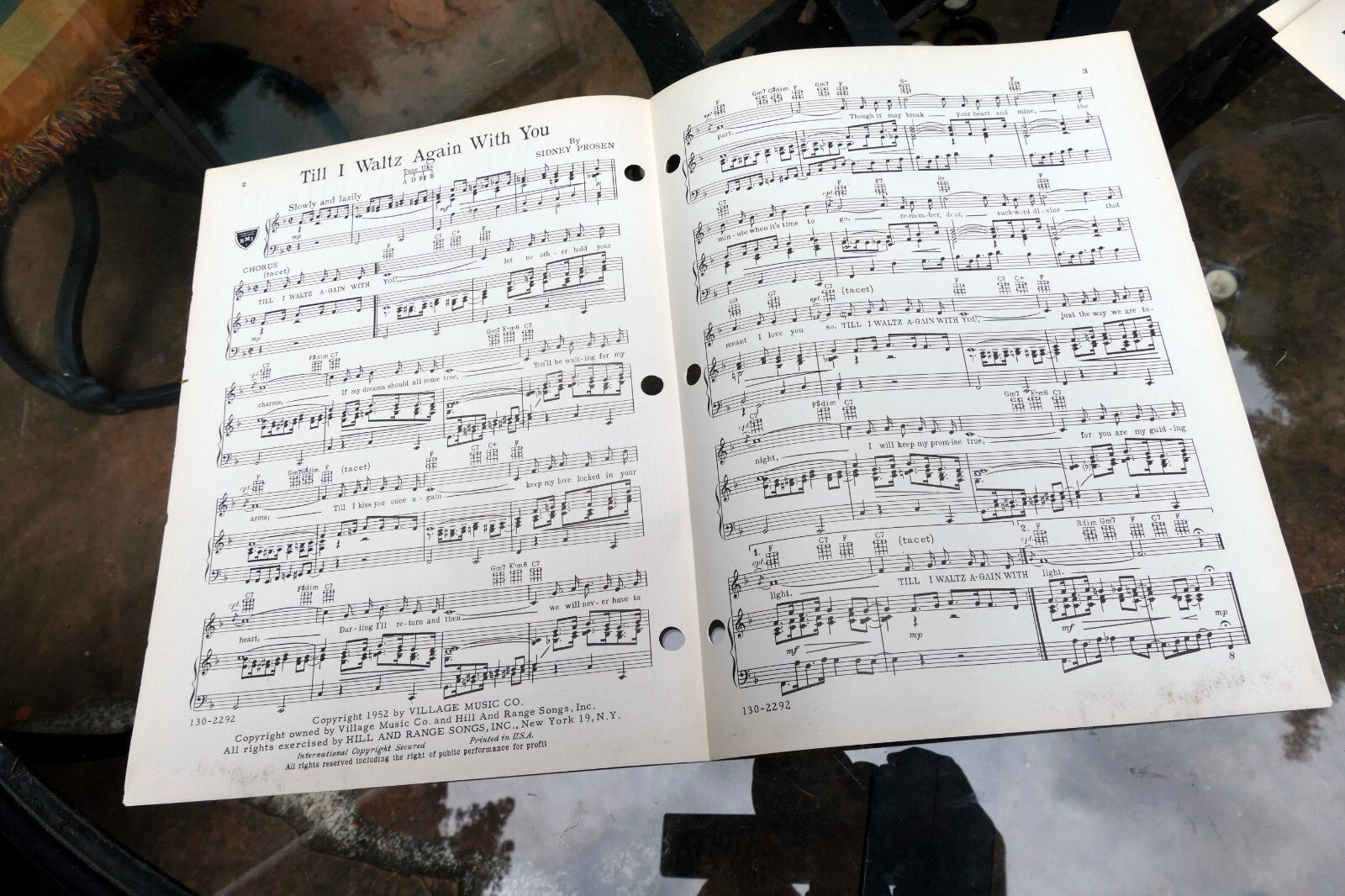 Till I waltz Again with You by Sidney Prosen   1952  Sheet Music Orchestra