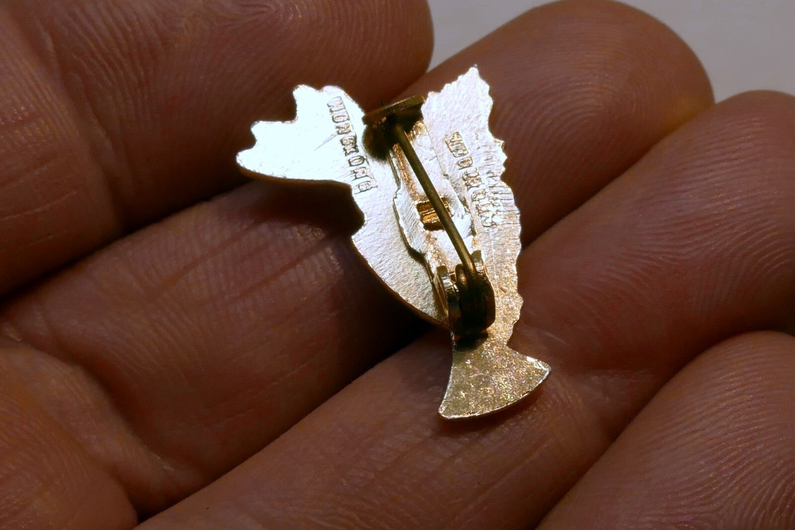 VTG Gold Tone First Holy Communion Lapel Pin w/ Pinback Christian Catholic