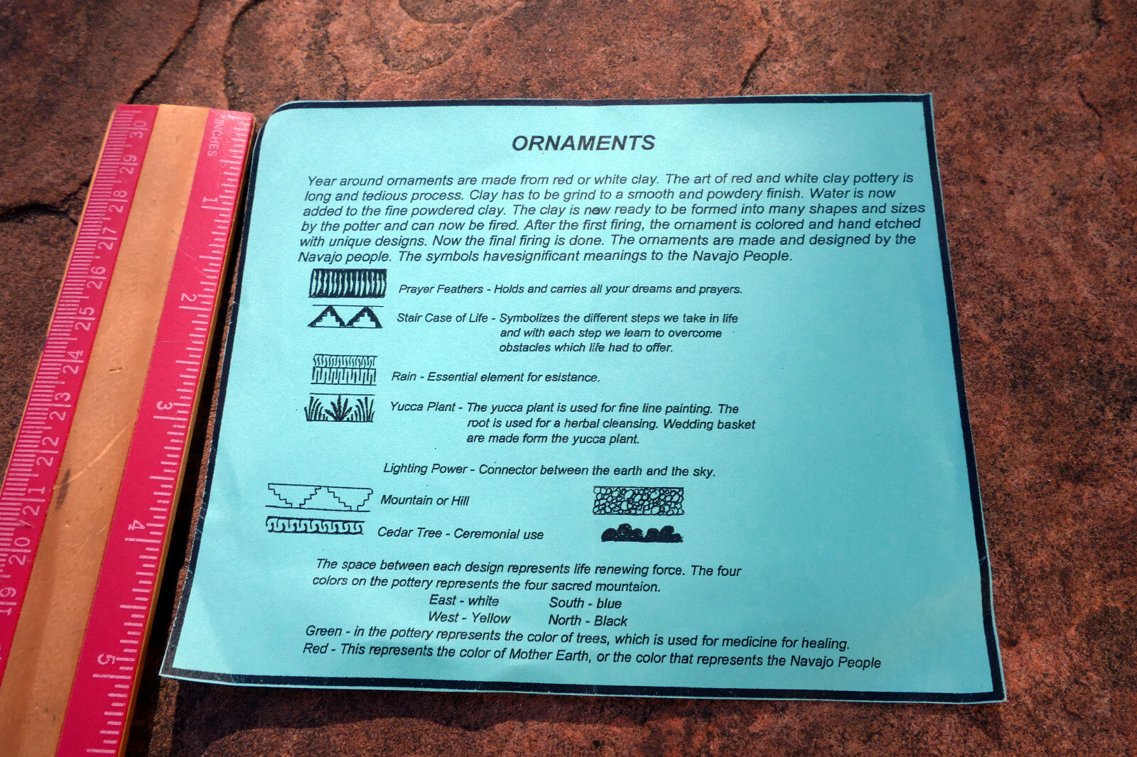 Navajo Ornaments Symbols Meanings Native American Tribal Brochure