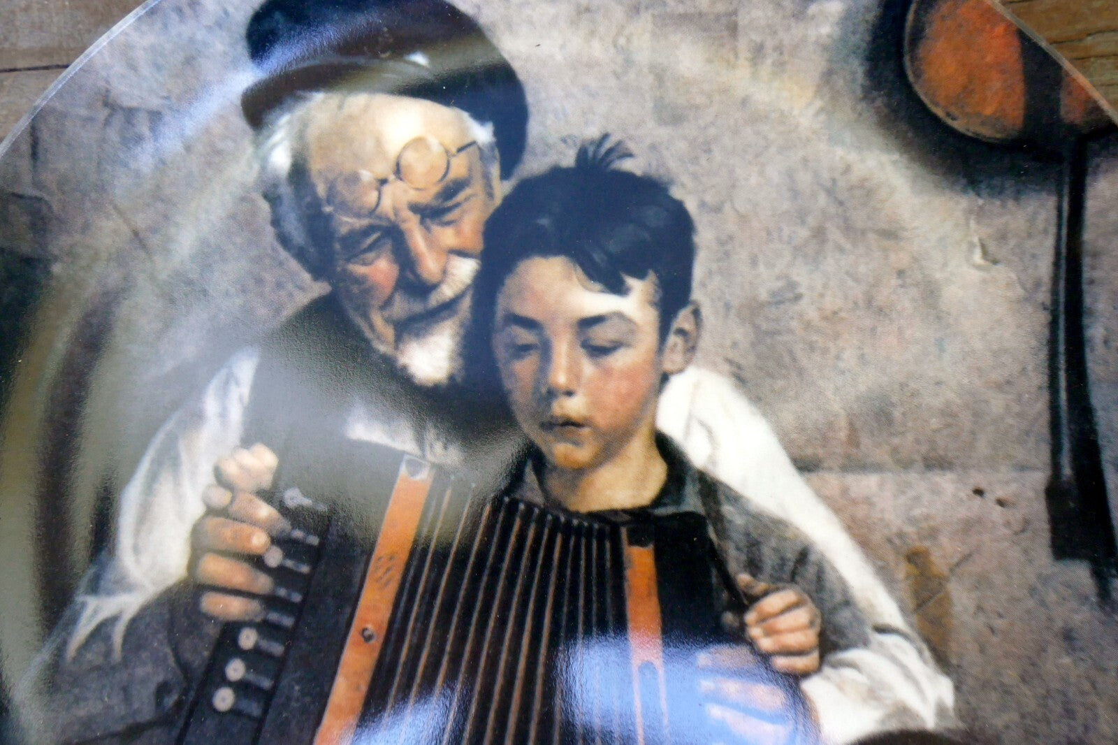 Norman rockwell "the music makers" plate 1981 84 r70 3.5 limited edition