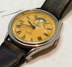 Peugeot watch quartz stainless base metal   parts as is not working