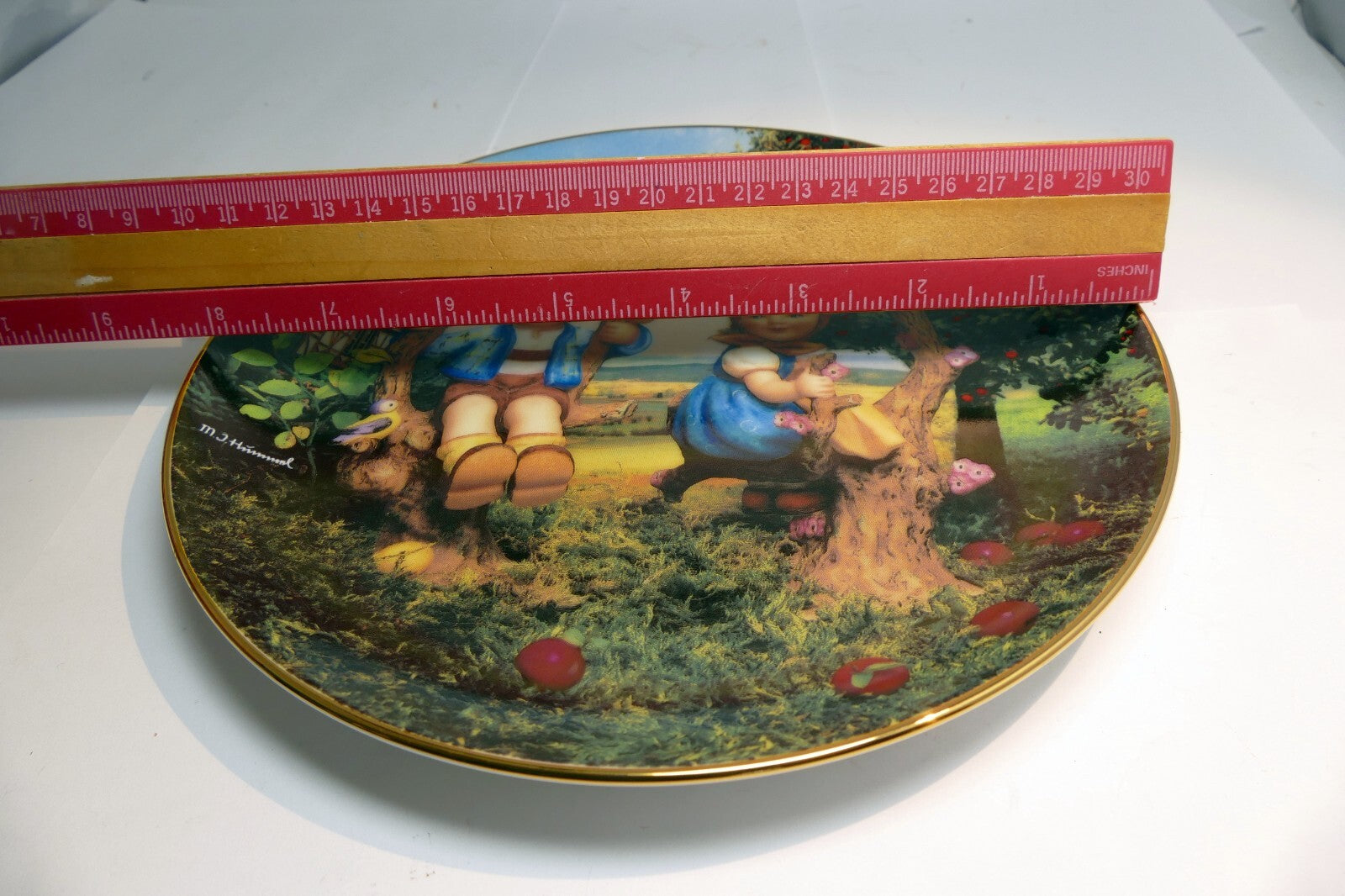 M. I. Hummel Plate Collection Apple Tree Boy and Girl 8" Little Companions 1989