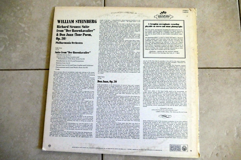 Richard Strauss: Suite from "Der Rosenkavalier" & Don Juan 12" L  S-60141