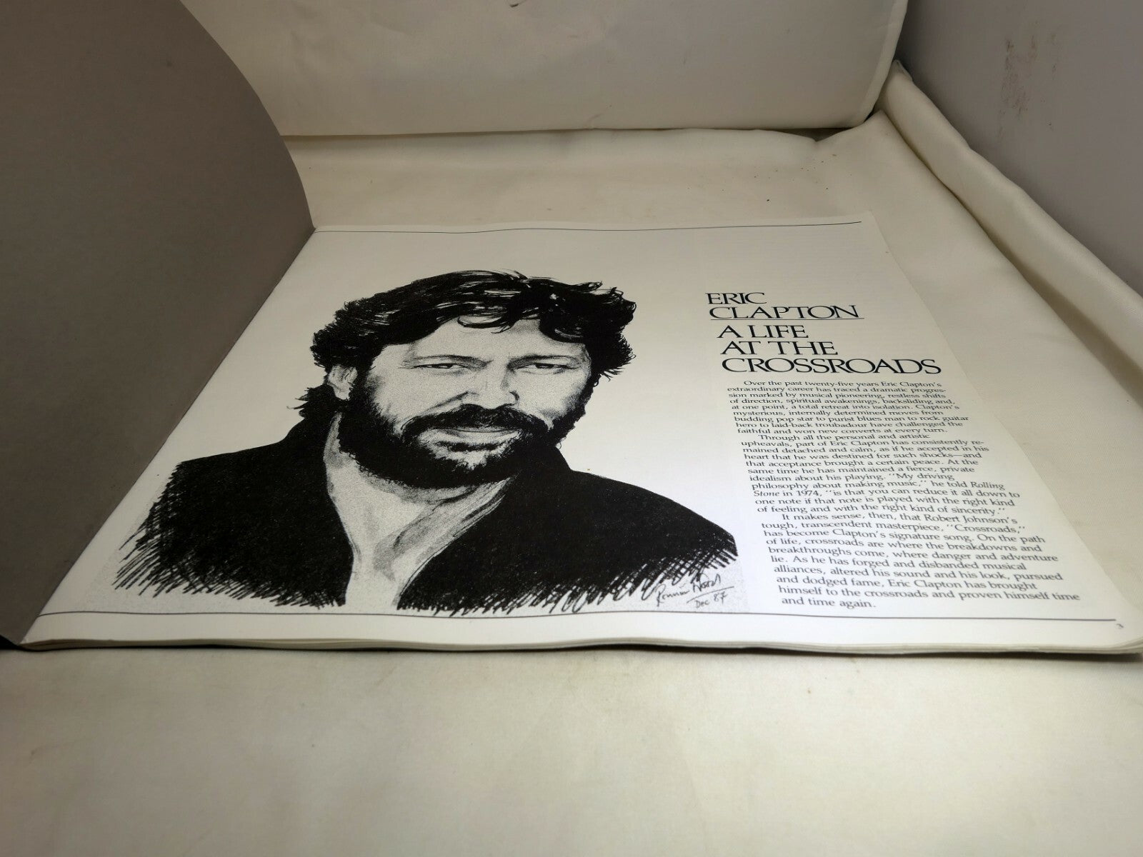 Eric Clapton crossroads 1988 book insert Polydor STDLCPTON K1