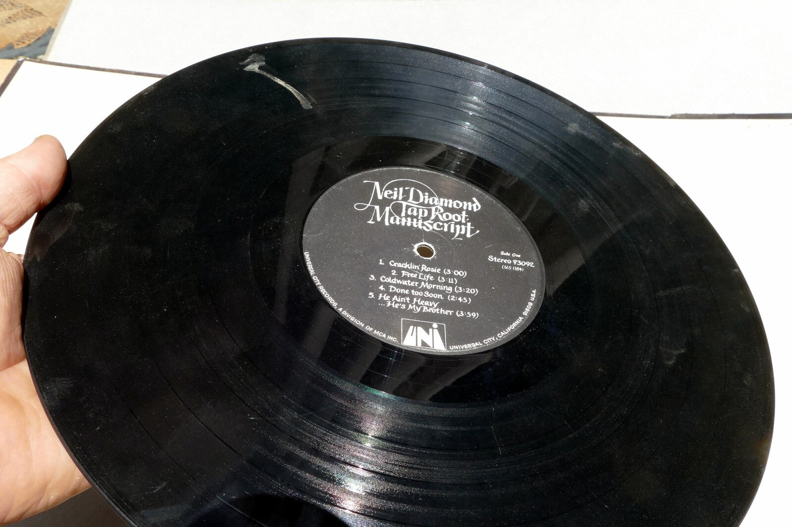 Neil Diamond – Tap Root Manuscript - 1970 - UNI Records 93092 Vinyl LP
