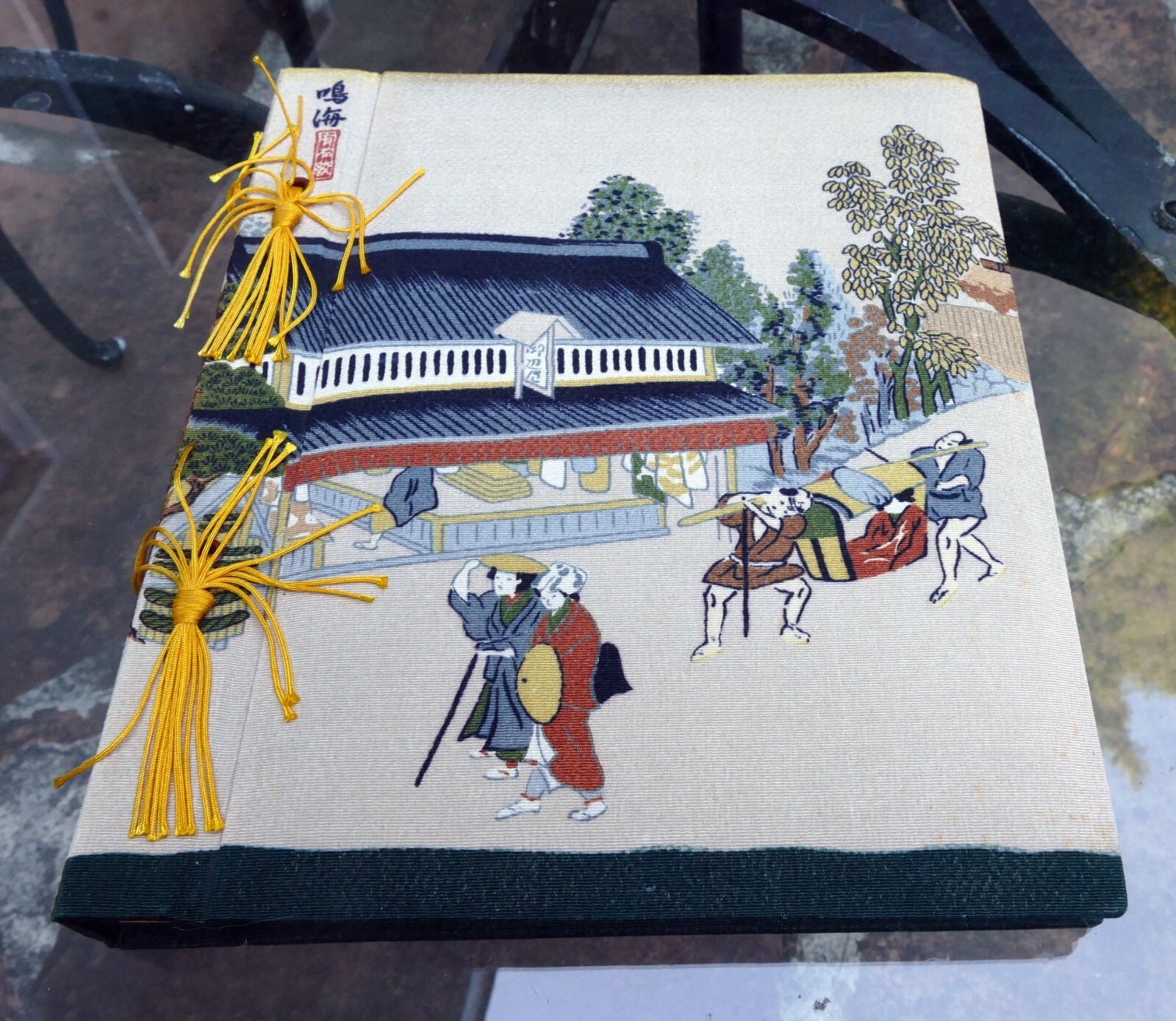 Antique photo album japanese large 10x12"