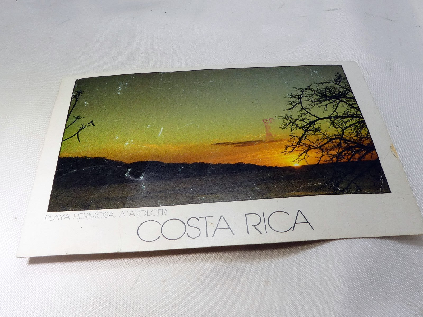 Playa Hermosa Atardecer Costa Rica Sunset  Postcard 6X4" vintage 1980-90's