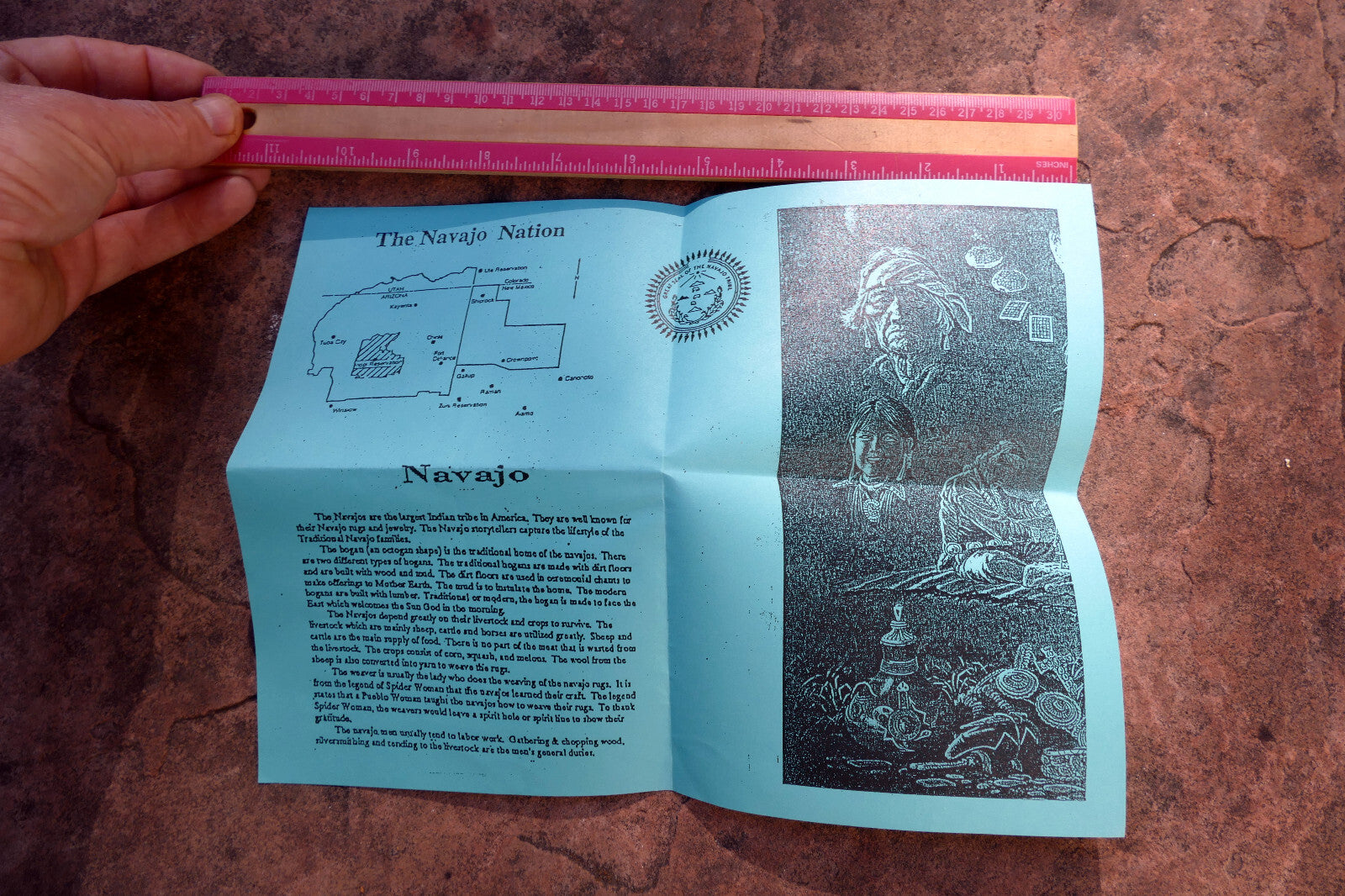 Navajo NATION Monument  Brochure Map Tribal Native American