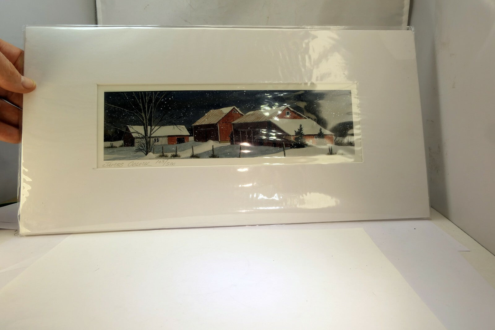 Giclee Print Brown County Artist James Oblack 103/500 Signed Limited edition