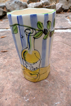 Julia Junkin Wine Chiller Cooler Ice Bucket Cooler Wine Bottle & Goblets Grapes