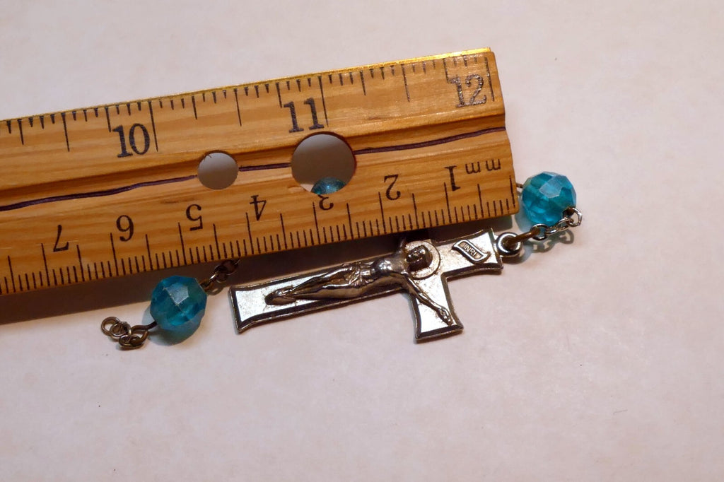 Metal Crucifix Cross Pendant Charm - ITALY vintage 1.5" long Catholic
