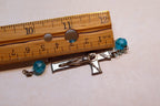 Metal Crucifix Cross Pendant Charm - ITALY vintage 1.5" long Catholic