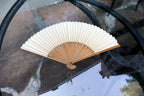 Japanese Hand FOLDING FAN, Bamboo with Cricket hand painted