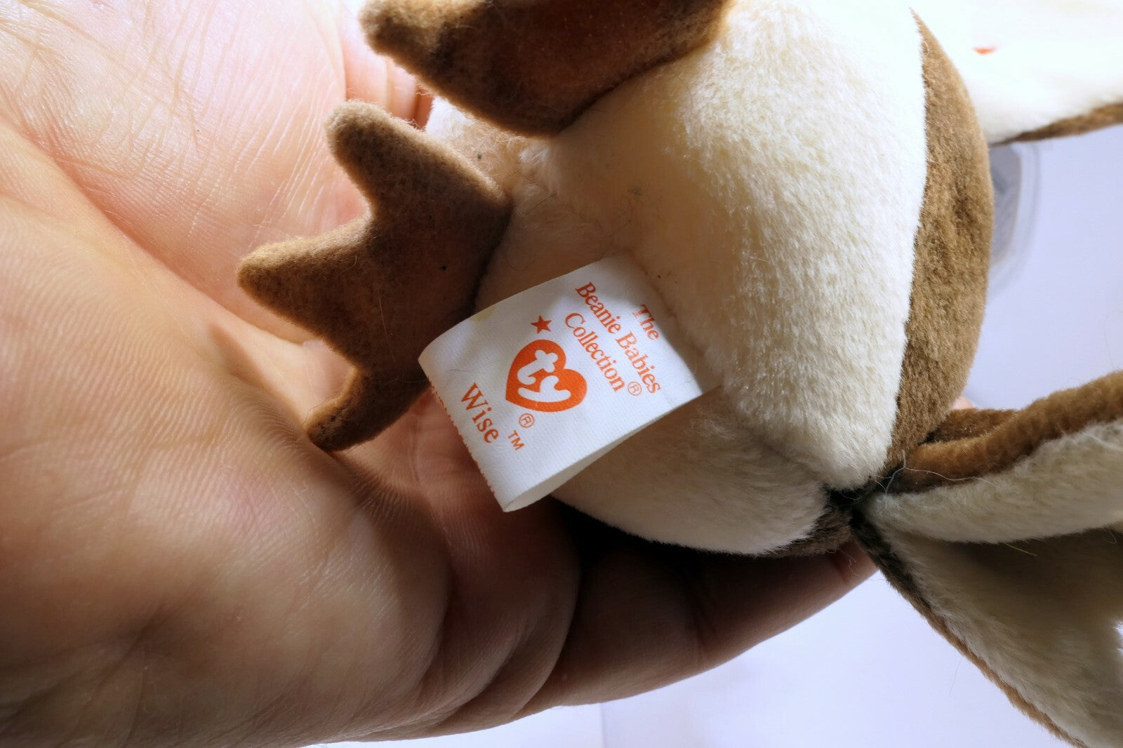 Ty Beanie Baby WISE '07 1998 OWL w/ Tags Plush Toy