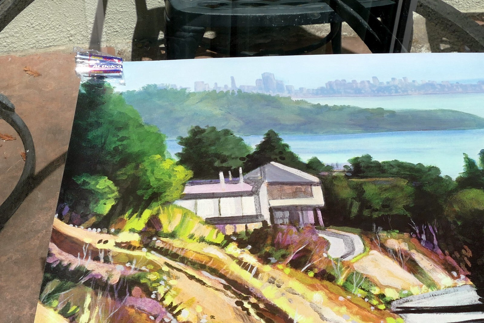 “View From Tiburon" Woodward J. Payne print poster San Francisco California USA