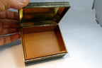 Metal Jewelry Cigarette Tobacco Box JAPAN Soldier w/ rifle musket horse Trinket