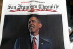 2008 san francisco chronicle obama "change has come to america"