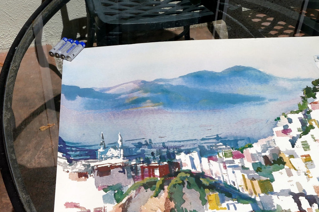 Coit Tower San Francisco Watercolor Print Signed Cecile Johnson California USA