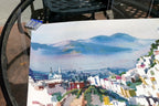 Coit Tower San Francisco Watercolor Print Signed Cecile Johnson California USA