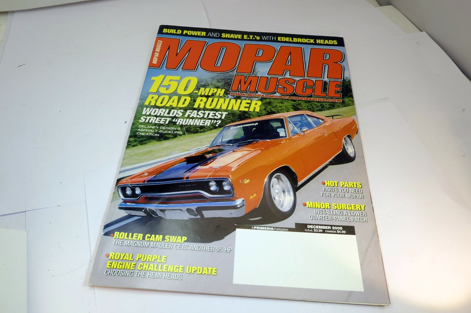 MOPAR MUSCLE Magazine December 2005 150-MPH Raod Street Runner