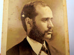 Picture of gentleman vintage antique photograph 2.5x4" 1880 90's weidman family