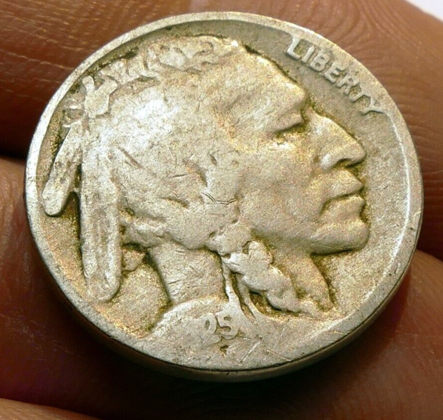 Buffalo nickel....five cents......indian head one coin 1925
