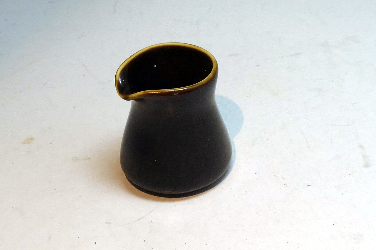 Miniature 4cm tall brown Milk Creamer Pitcher