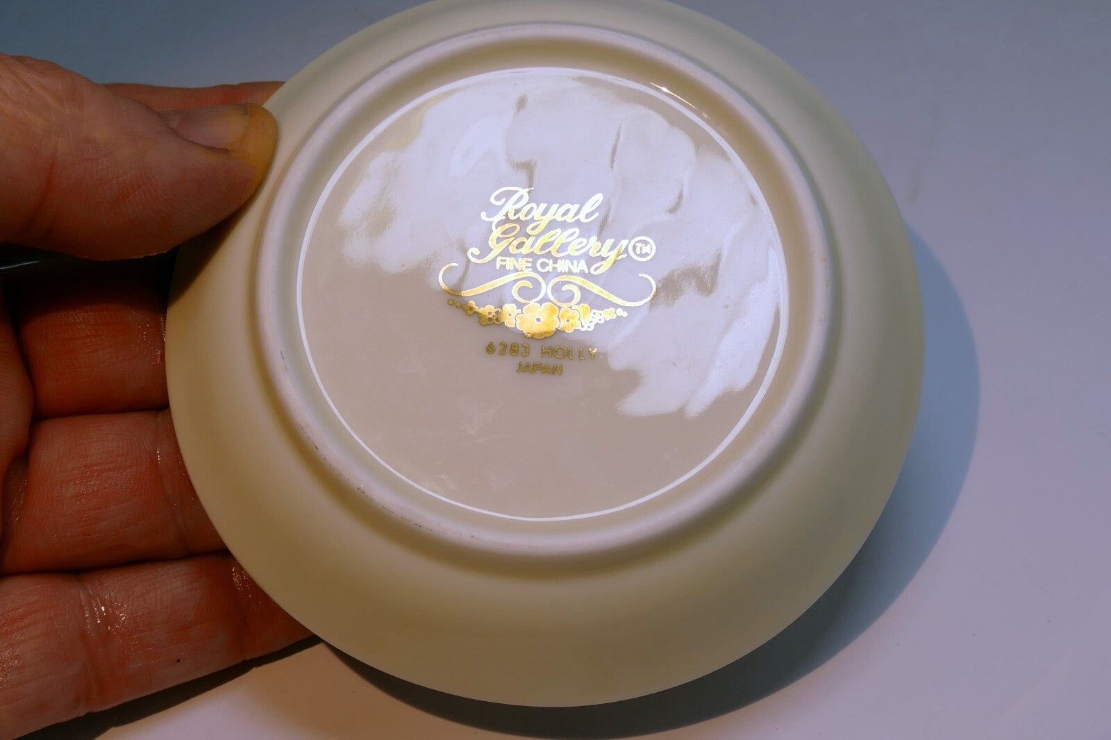 Royal Gallery Fine China  Japan 4" Plate Holly 6283 porcelain coaster