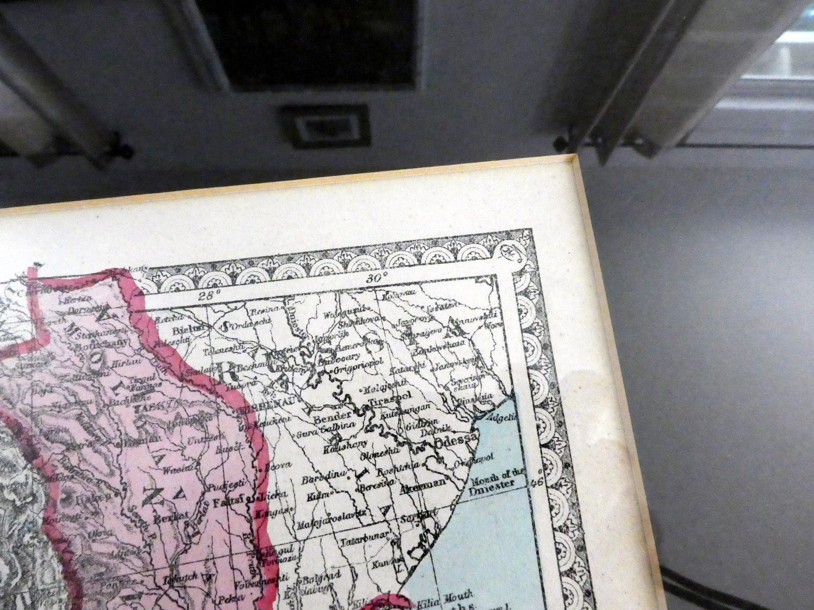 TURKEY in Europe MAP ORIGINAL TUNISON'S AREA POPULATION 1885 vintage Antique