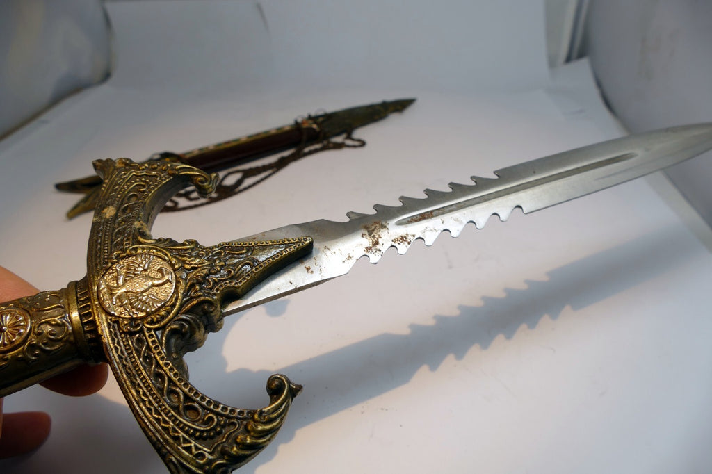 Slash Knife Dagger Made in Germany with sheaf scabbard eagle cross ornate