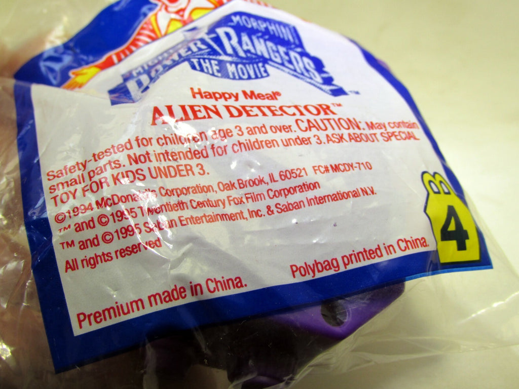 Happy meal alien detector mcdonald's 1995   new power rangers movie #4