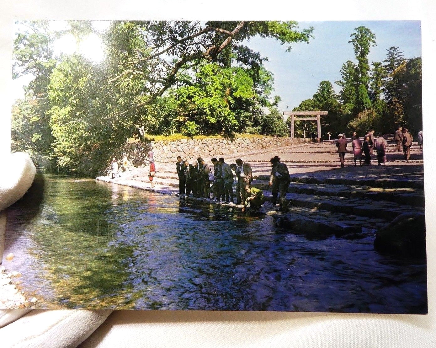 Japan isuzu river ise shima national park postcard 6x4" vintage 1940 50's