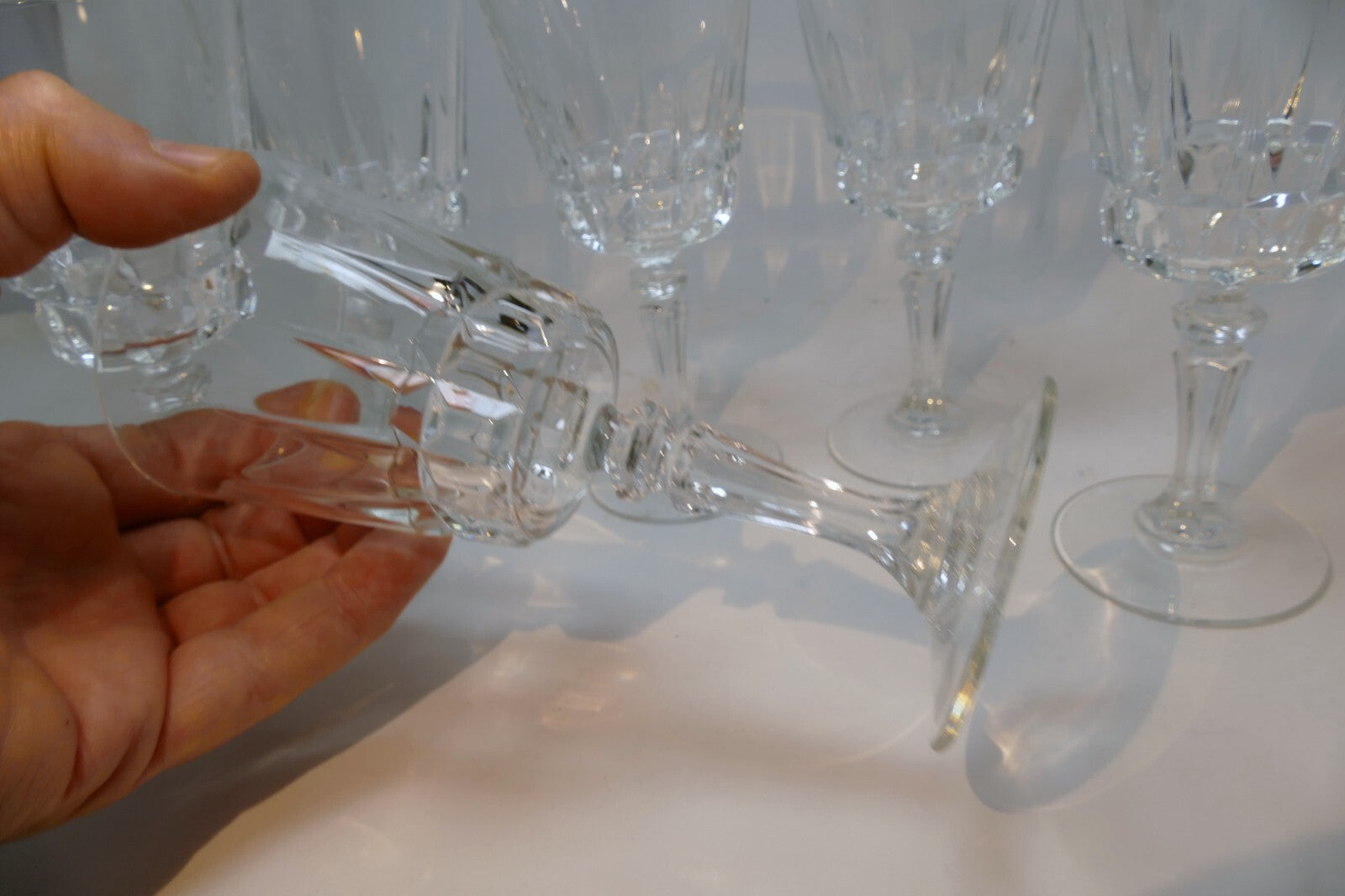 Cristal D'Arques Durand Crystal Chantelle Claret Wine Glass Goblet Set of 6
