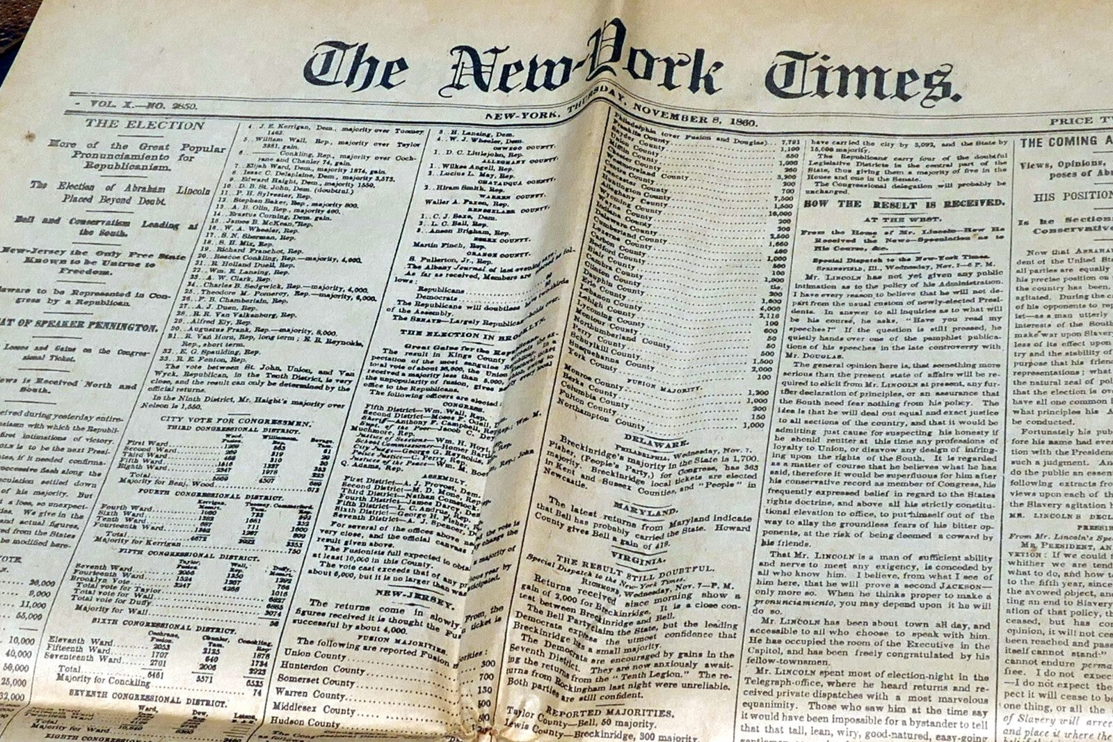 New York Times  Dec. 21,  1860 - Reprint - Civil War, South Secession Begins