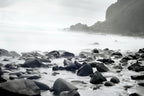 Big sur california 11x14" black & white photo beach rocks surf ocean   unsigned