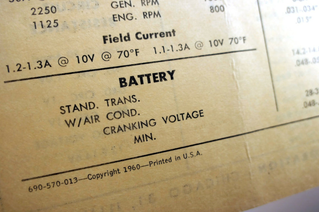 1957 Desoto Firesweep S-27 Sun Electric tune-up  sheet chart