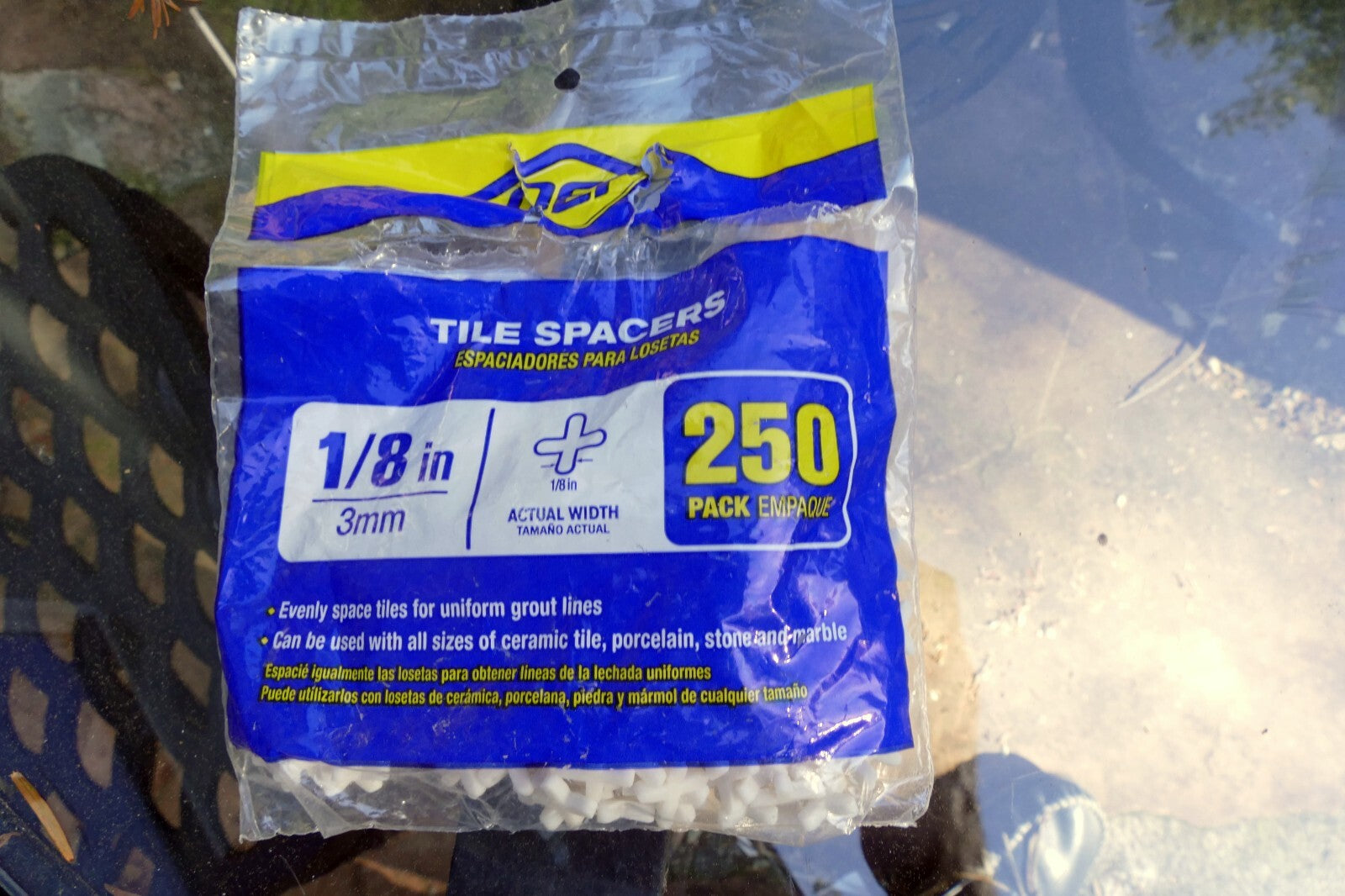 QEP  1/8" Tile Spacers 3mm Pack of 200. Can be used with all types of Tile!