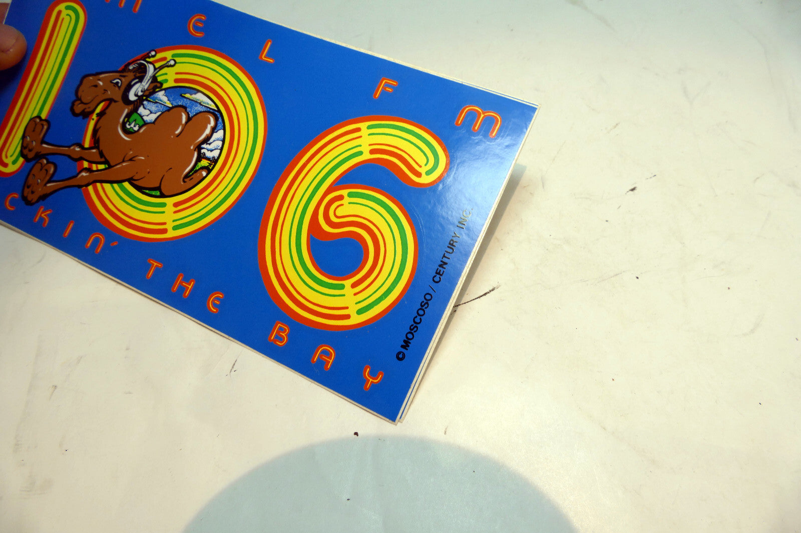KMEL106 fm  Rockin The Bay Bumper Sticker VINTAGE 1980'S rainbow cammel
