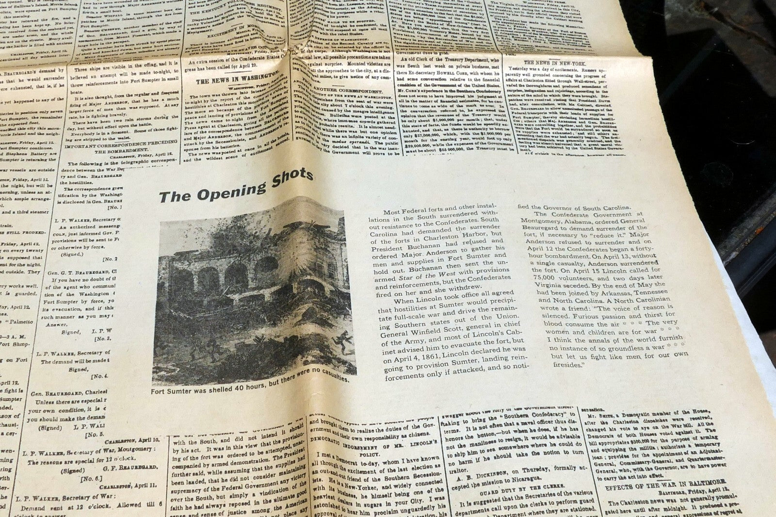 New York Times April 20, 1861 - Reprint - Civil War