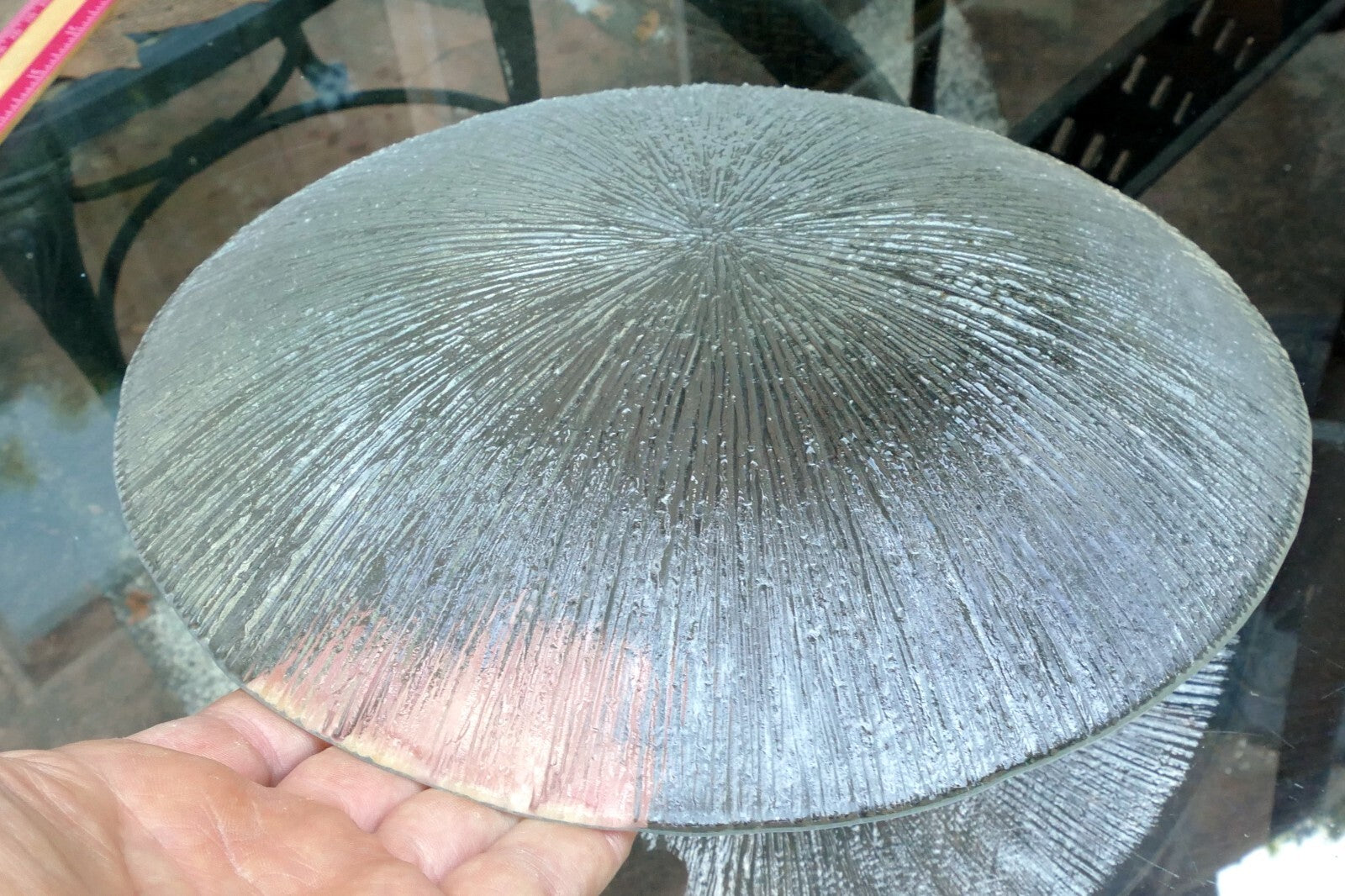 Sasaki Japan Rain Textured Clear Glass 11" Round Plate 11X11X1" Dinner Lunch