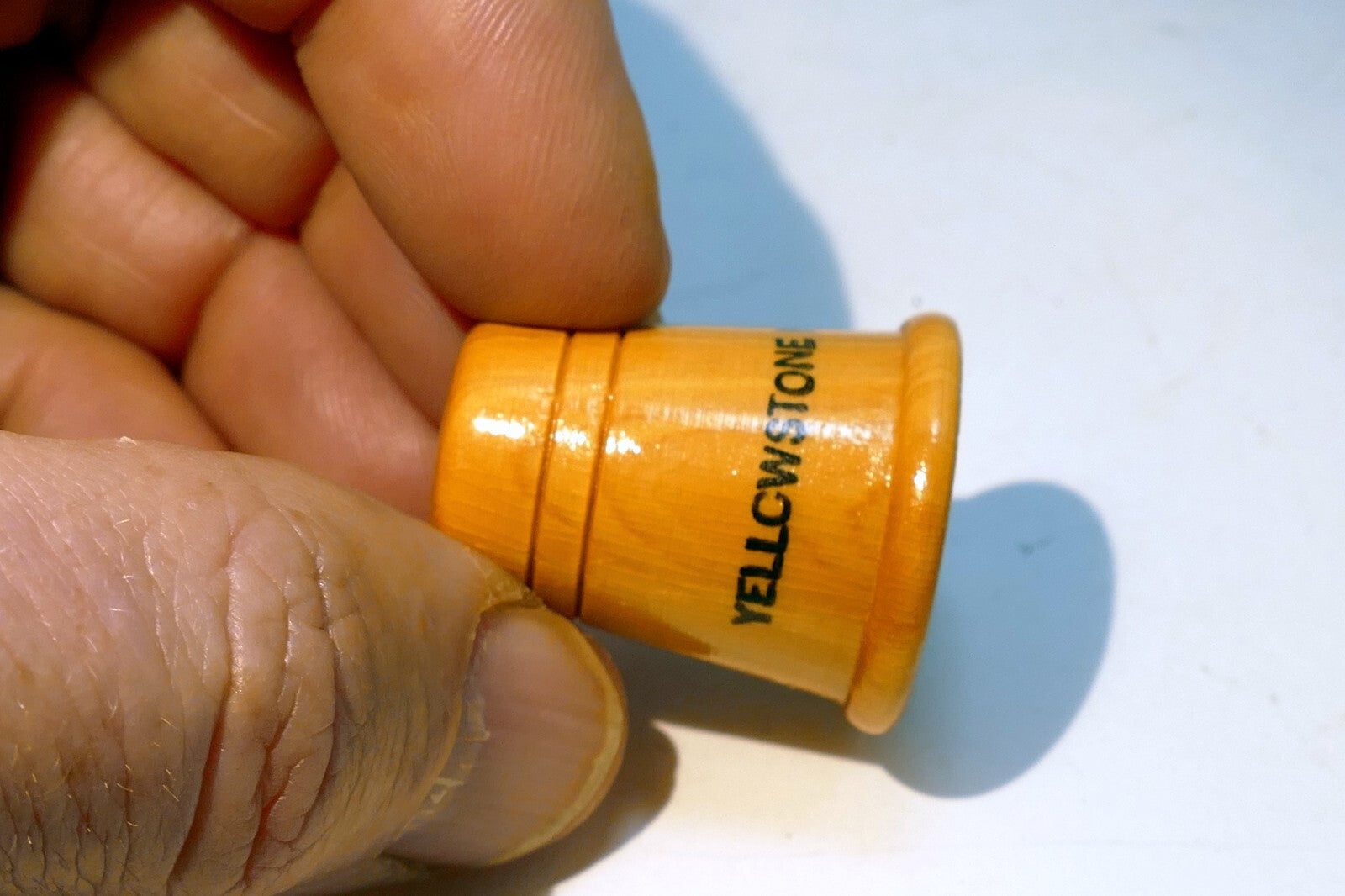 Thimble Souvenir Yellowstone National Park USA wooden