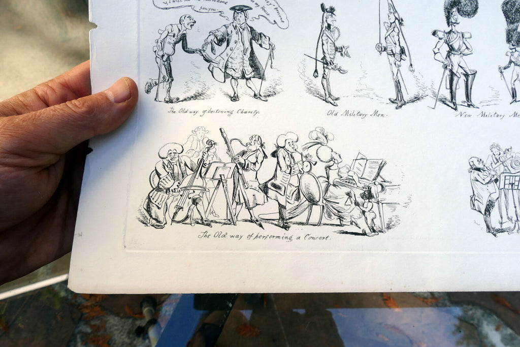 Old WAY'S & NEW WAY'S No 6 HENRY HEATH CARICATURE PRINT 1840 Victorian