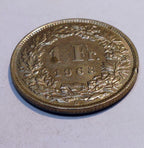 1968 Switzerland 1 Franc Copper-Nickel Coin