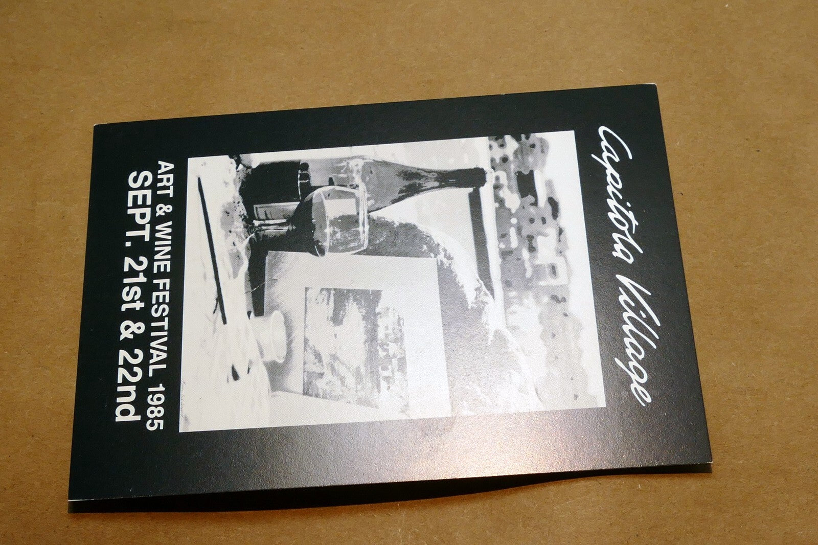 Invitation Capitola Village Art & Wine Festival 1985 -  Postcard, unposted