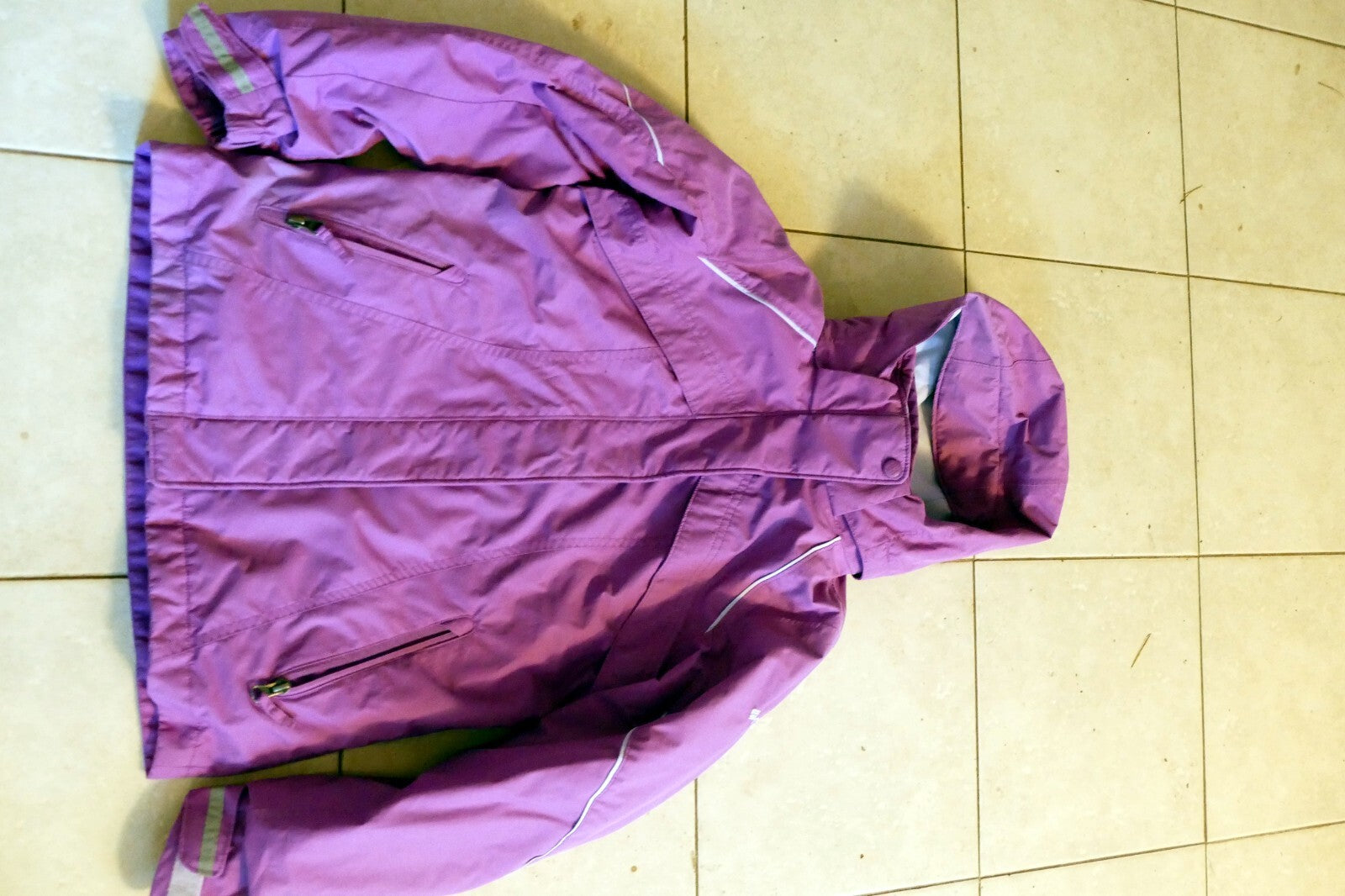 Columbia Girl's warm Zip Up Jacket Sz. M 10/12  Purple removable inner felt