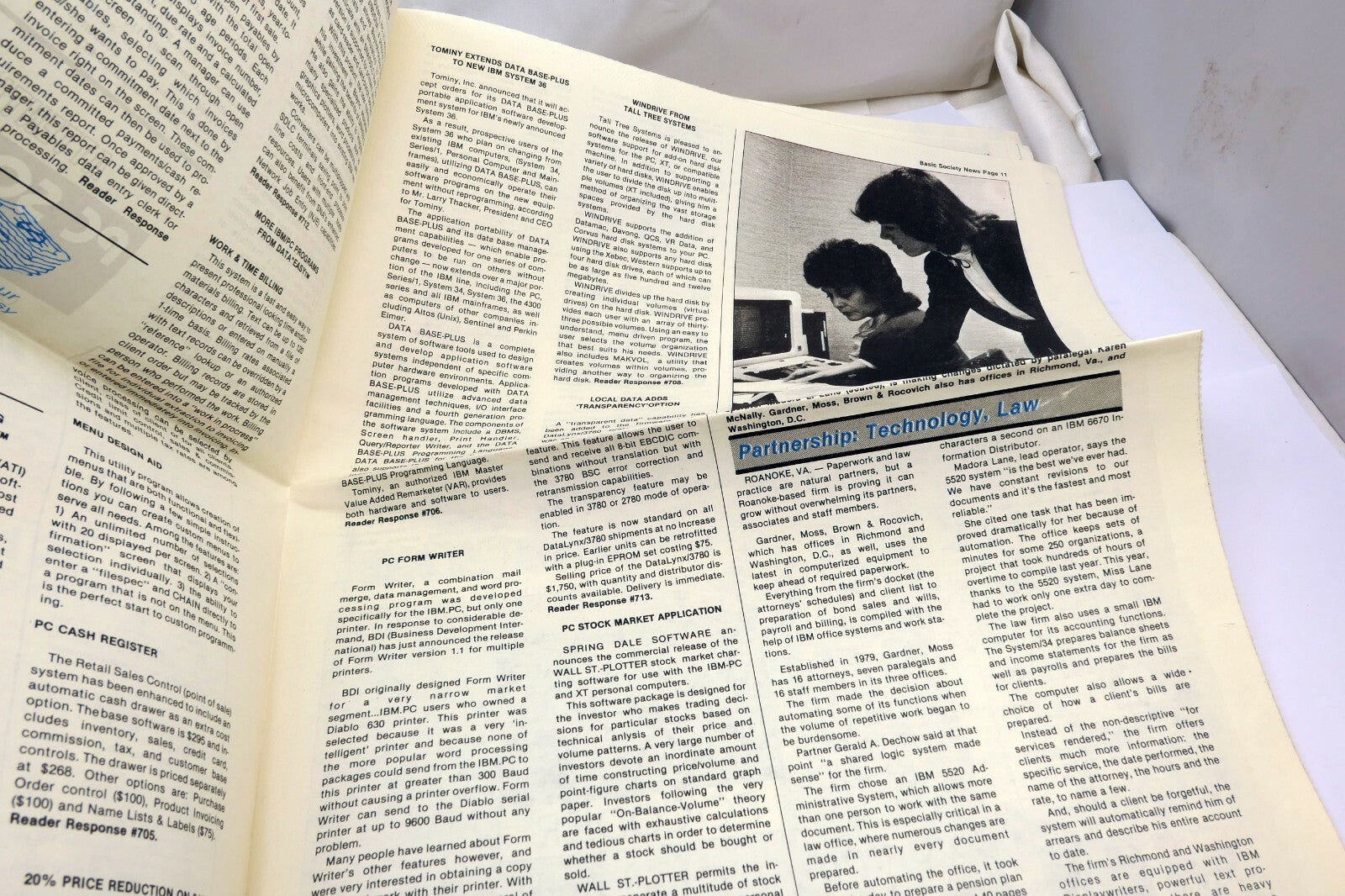 1983 IBM Systems Journal basic society news paper "M Krieger dumped the dump"