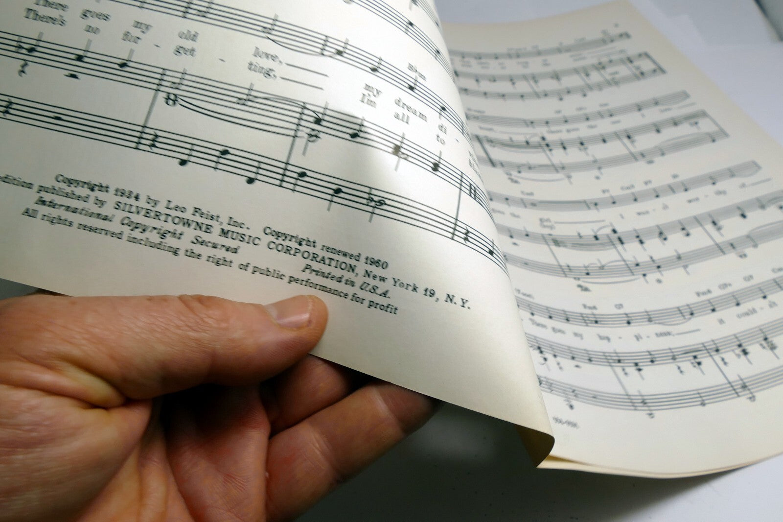 There Goes My Heart Benny Davis Abner Silver 1960  Sheet Music