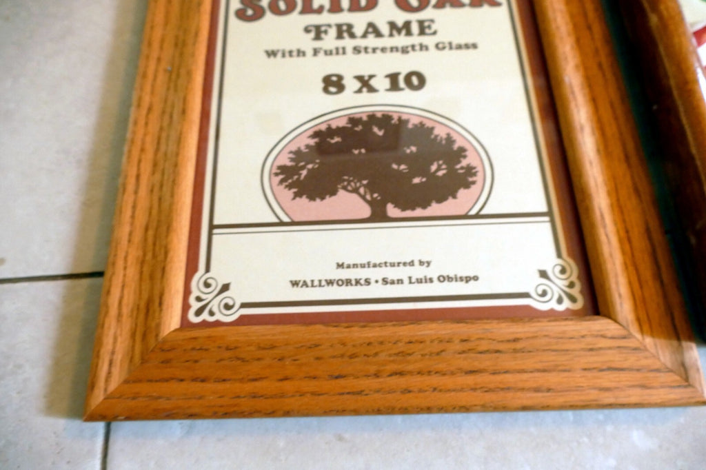 Pack of 2 Oak Solid Wood Picture Portrait Frame  8X10" Art Photo "DAD" baseball