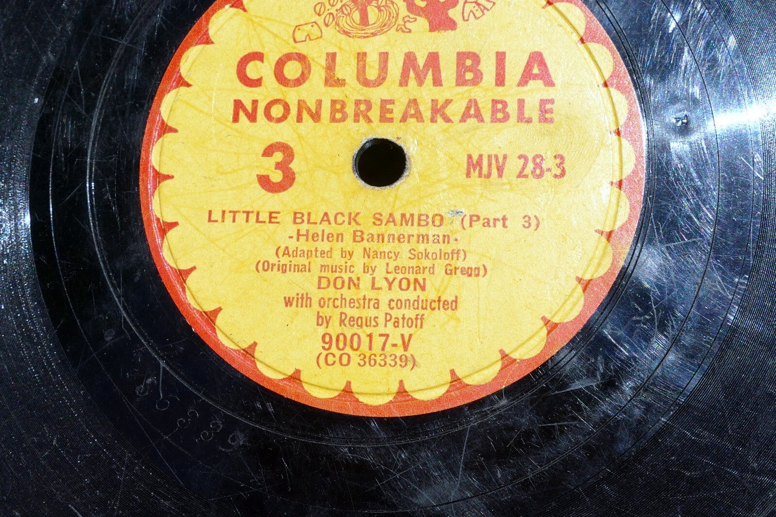 Little sambo columbia records mjv 28 78 rpm vinyl sides 2 and 3 90017 v