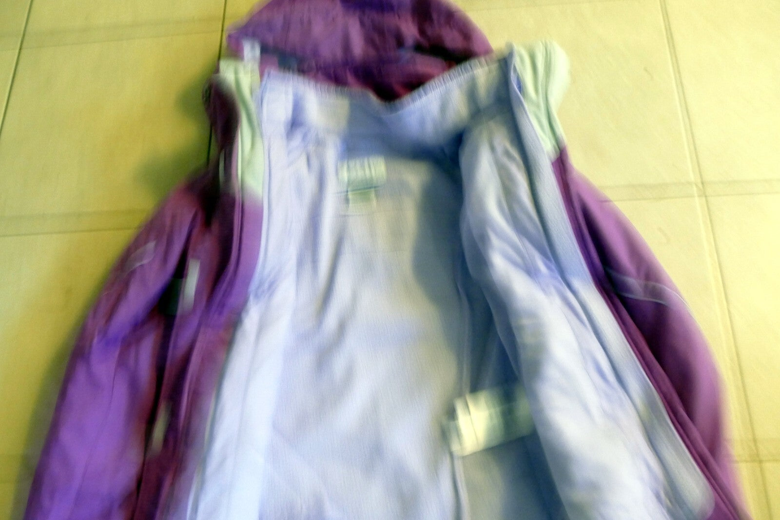 Columbia Girl's warm Zip Up Jacket Sz. M 10/12  Purple removable inner felt
